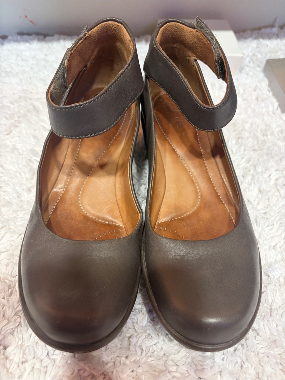Women’s Brown Mary Jane Ankle-Strap Dress Shoes